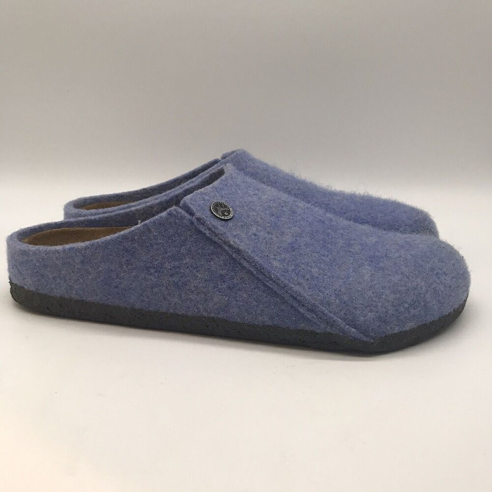 Birkenstock Zermatt Rivet Closed Toe Clogs Blue Wool Felt W 10 - M 8 Shoes EU41